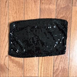 Black Sequin Bandeau